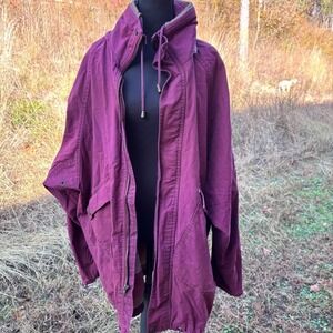 vintage Venezia 90s burgundy oversized utility Jacket rare mobwife gorpcore XL